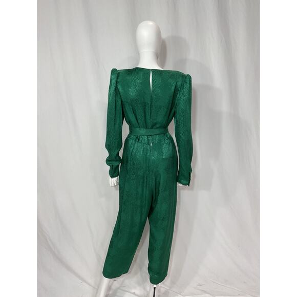 Nbd 'Donnie' Green Satin Jumpsuit Size L - Picture 3 of 5